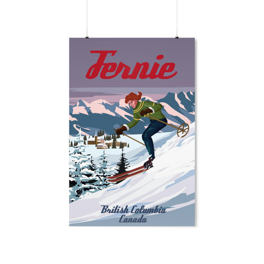 Fernie, BC Premium Matte Vintage Ski Posters