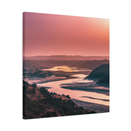 Captivating canvas print featuring an otherworldly sky of luminous pink hues. Comes with a matte finish, ethically-sourced radial pine frame, and back hanging for easy placement. Ideal for gallery-quality prints.